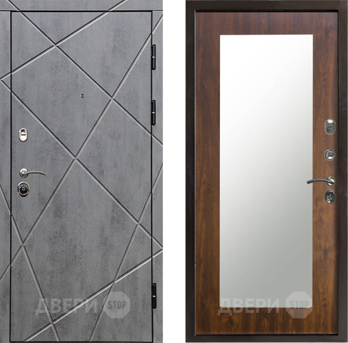 Входная металлическая Дверь Престиж Лучи Зеркло Пастораль Дуб в Одинцово