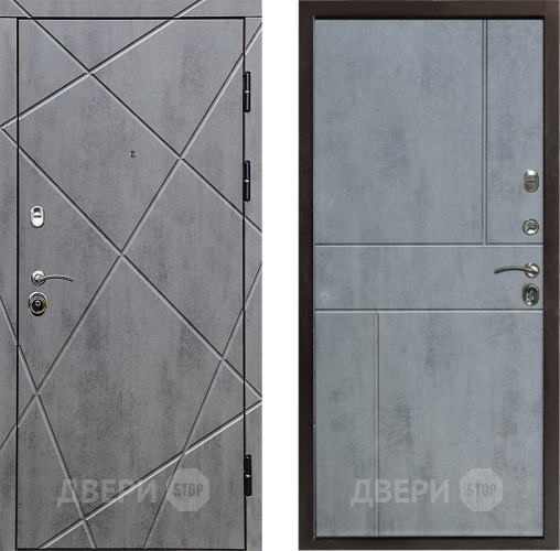 Входная металлическая Дверь Престиж Лучи Горизонт Бетон темный в Одинцово