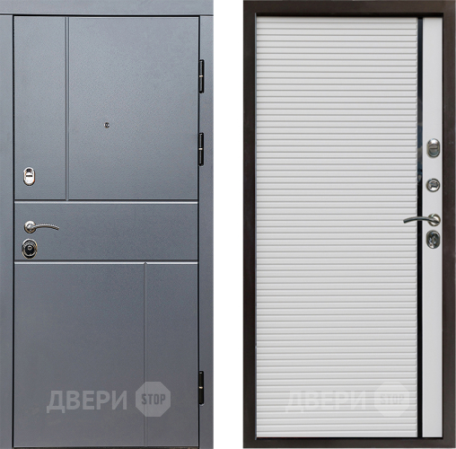 Входная металлическая Дверь Престиж Горизонт Грэй Porte Белый в Одинцово