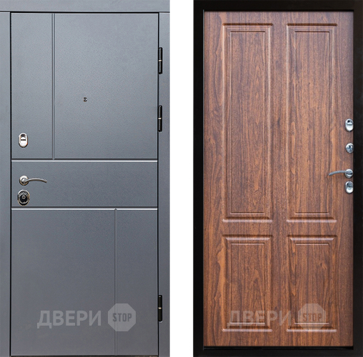 Входная металлическая Дверь Престиж Горизонт Грэй Премиум Орех светлый в Одинцово
