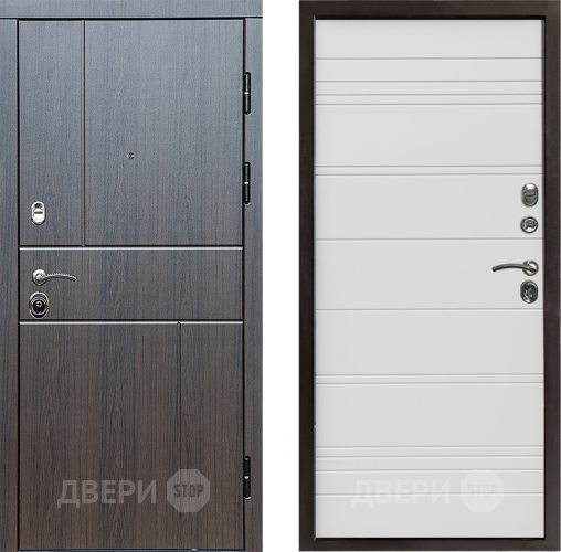 Входная металлическая Дверь Престиж Горизонт Венге Line Белый в Одинцово