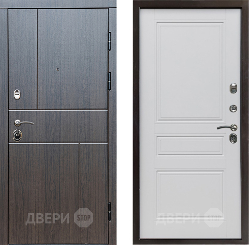 Входная металлическая Дверь Престиж Горизонт Венге Классика Белый матовый в Одинцово