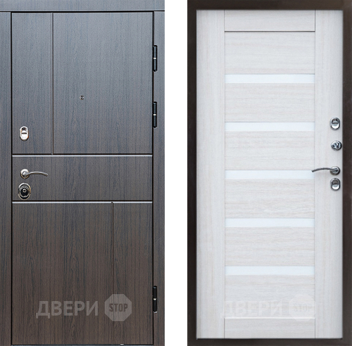 Входная металлическая Дверь Престиж Горизонт Венге Царга Лиственница белая в Одинцово