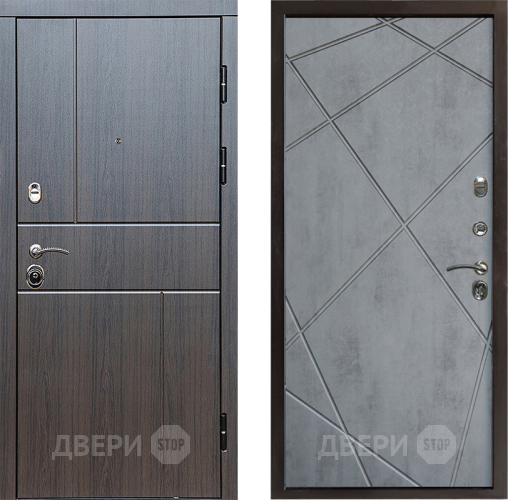 Входная металлическая Дверь Престиж Горизонт Венге Лучи Бетон темный в Одинцово