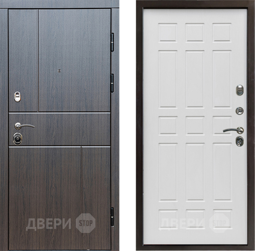 Входная металлическая Дверь Престиж Горизонт Венге Спарта Белое дерево в Одинцово