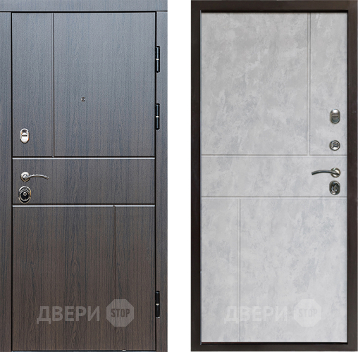 Входная металлическая Дверь Престиж Горизонт Венге Горизонт Бетон светлый в Одинцово