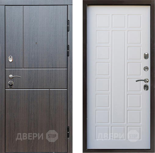 Входная металлическая Дверь Престиж Горизонт Венге Престиж Белое дерево в Одинцово