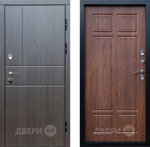 Входная металлическая Дверь Престиж Горизонт Венге Премиум Орех темный в Одинцово