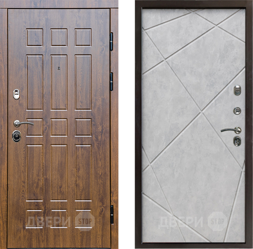 Входная металлическая Дверь Престиж Стандарт Лучи Бетон светлый в Одинцово