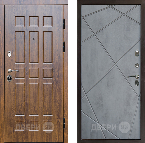 Входная металлическая Дверь Престиж Стандарт Лучи Бетон темный в Одинцово