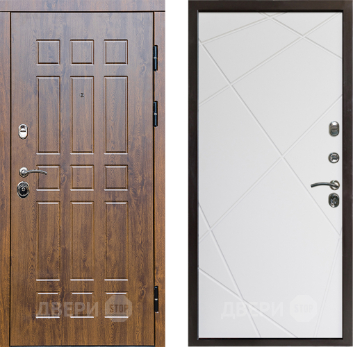 Входная металлическая Дверь Престиж Стандарт Лучи Бетон белый в Одинцово