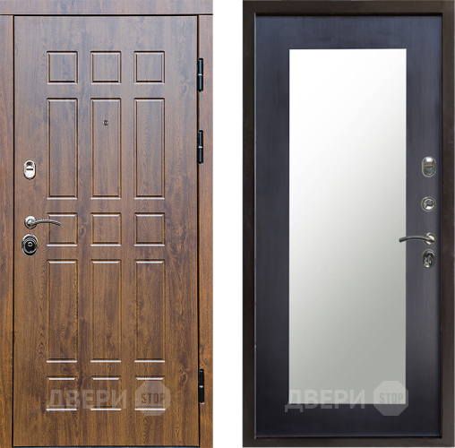 Входная металлическая Дверь Престиж Стандарт Зеркло Пастораль Венге в Одинцово