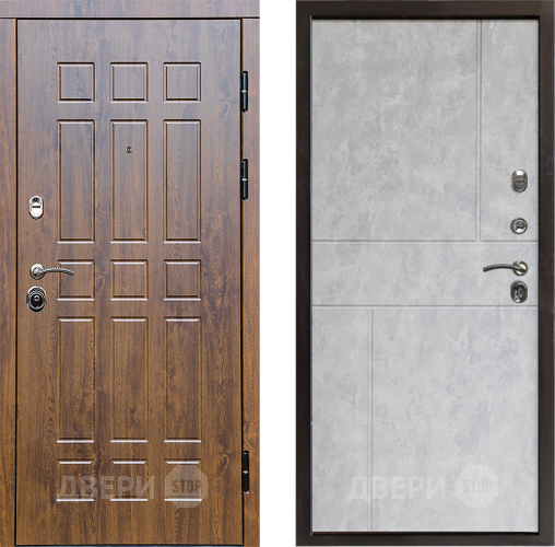 Входная металлическая Дверь Престиж Стандарт Горизонт Бетон светлый в Одинцово