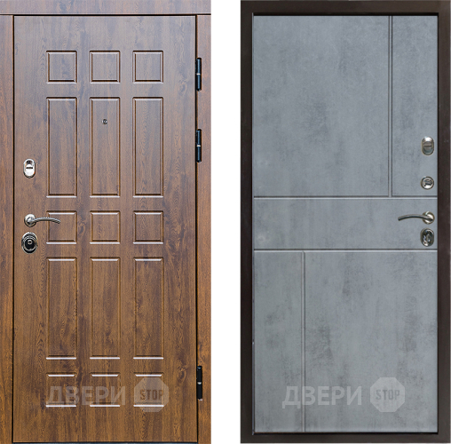 Входная металлическая Дверь Престиж Стандарт Горизонт Бетон темный в Одинцово