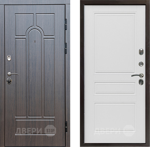 Входная металлическая Дверь Престиж Арка Классика Лиственница белая в Одинцово