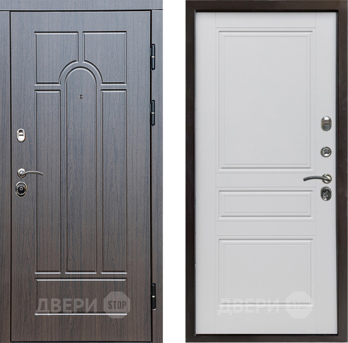 Входная металлическая Дверь Престиж Арка Классика Белый матовый в Одинцово