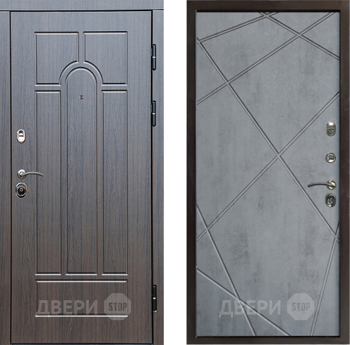 Входная металлическая Дверь Престиж Арка Лучи Бетон темный в Одинцово