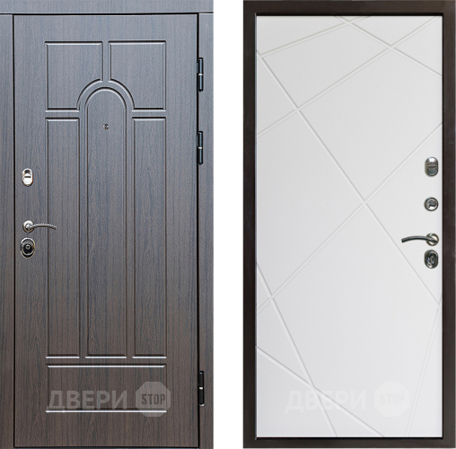 Входная металлическая Дверь Престиж Арка Лучи Бетон белый в Одинцово