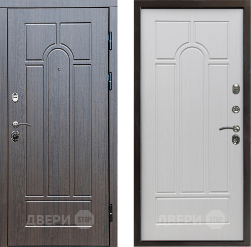 Входная металлическая Дверь Престиж Арка Арка Лиственница белая в Одинцово