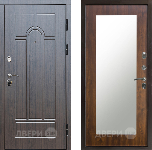 Входная металлическая Дверь Престиж Арка Зеркло Пастораль Дуб в Одинцово