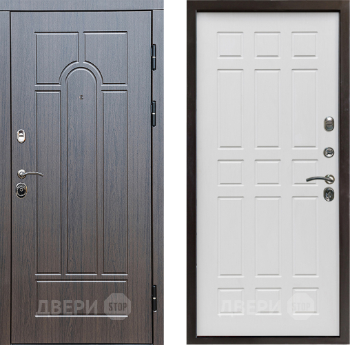 Входная металлическая Дверь Престиж Арка Спарта Белое дерево в Одинцово