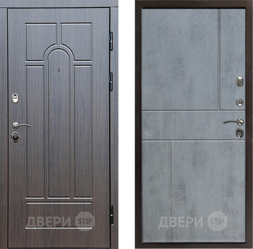 Входная металлическая Дверь Престиж Арка Горизонт Бетон темный в Одинцово