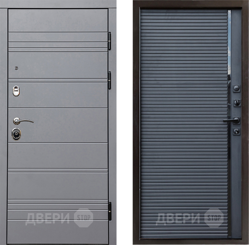 Входная металлическая Дверь Престиж Линия Грэй Porte Черный кварц в Одинцово