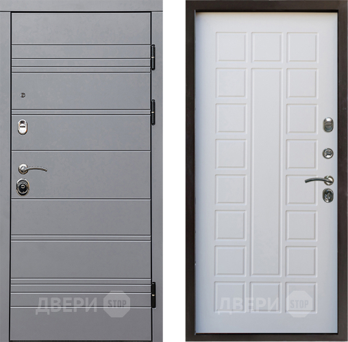 Входная металлическая Дверь Престиж Линия Грэй Престиж Белое дерево в Одинцово