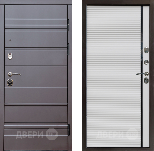 Входная металлическая Дверь Престиж Линия Браун Porte Белый в Одинцово