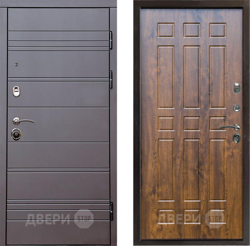 Входная металлическая Дверь Престиж Линия Браун Спарта Дуб в Одинцово
