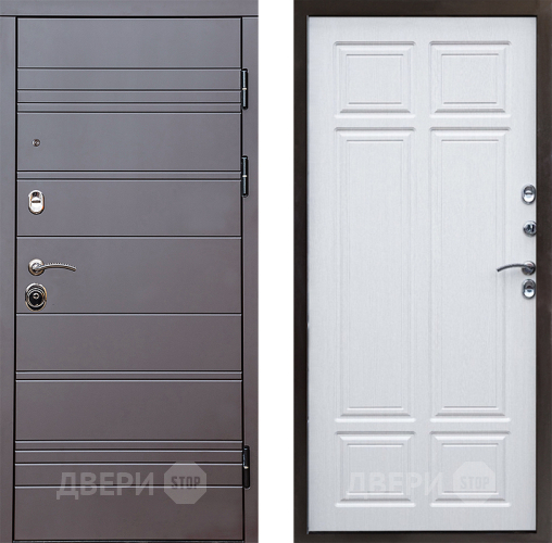 Входная металлическая Дверь Престиж Линия Браун Премиум Лиственница белая в Одинцово