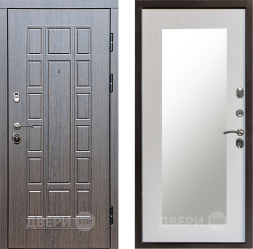 Входная металлическая Дверь Престиж Престиж Зеркло Пастораль Лиственница белая в Одинцово