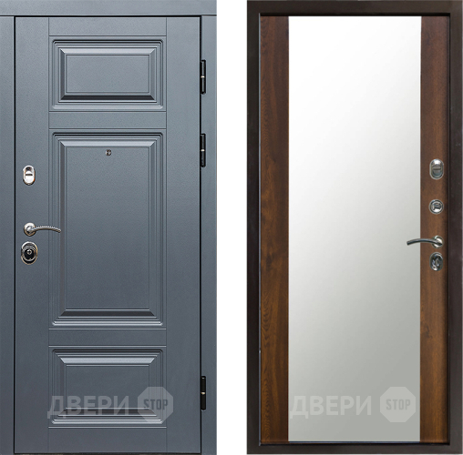 Входная металлическая Дверь Престиж Премиум Зеркало Дуб в Одинцово