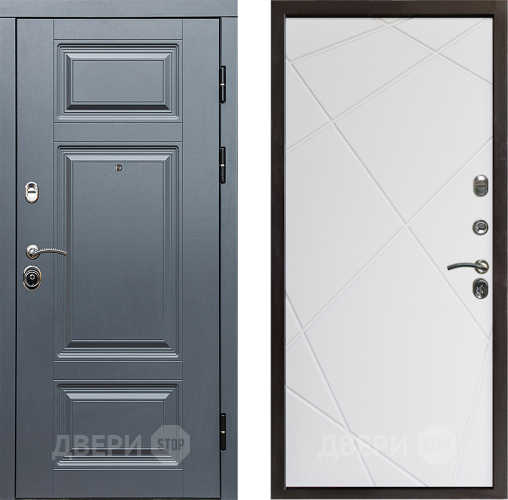 Входная металлическая Дверь Престиж Премиум Лучи Бетон белый в Одинцово