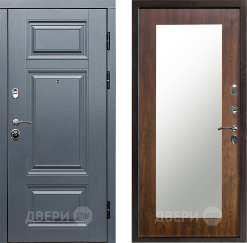 Входная металлическая Дверь Престиж Премиум Зеркло Пастораль Дуб в Одинцово