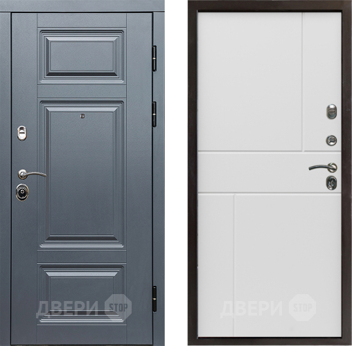 Входная металлическая Дверь Престиж Премиум Горизонт Бетон белый в Одинцово
