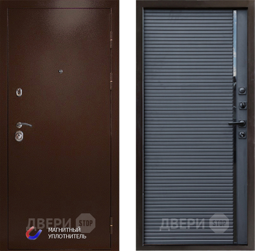 Входная металлическая Дверь Престиж Медь Porte Черный кварц в Одинцово