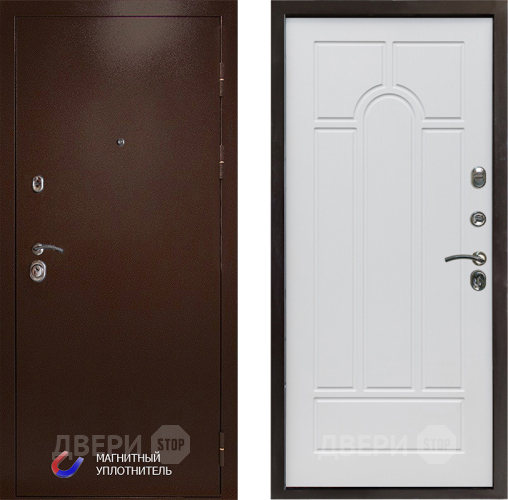 Дверь Престиж Медь Арка Белое дерево в Одинцово