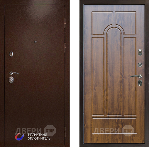 Входная металлическая Дверь Престиж Медь Арка Дуб в Одинцово