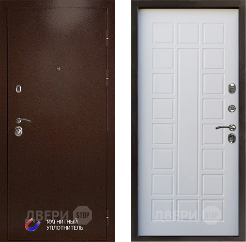 Входная металлическая Дверь Престиж Медь Престиж Белое дерево в Одинцово