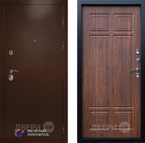 Входная металлическая Дверь Престиж Медь Премиум Орех темный в Одинцово