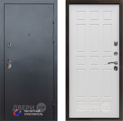Входная металлическая Дверь Престиж Графит Спарта Лиственница белая в Одинцово