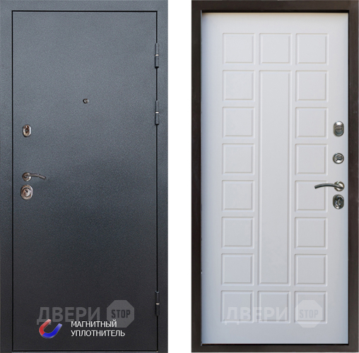 Входная металлическая Дверь Престиж Графит Престиж Белое дерево в Одинцово