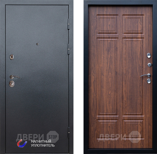 Входная металлическая Дверь Престиж Графит Премиум Орех темный в Одинцово