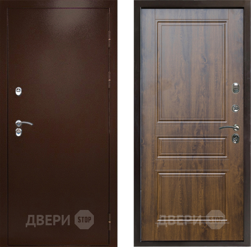Входная металлическая Дверь Престиж TERMO с терморазрывом Снегирь Медь Классика Дуб в Одинцово