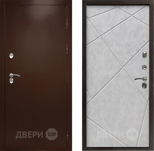 Входная металлическая Дверь Престиж TERMO с терморазрывом Снегирь Медь Лучи Бетон светлый в Одинцово