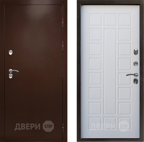 Входная металлическая Дверь Престиж TERMO с терморазрывом Снегирь Медь Престиж Белое дерево в Одинцово