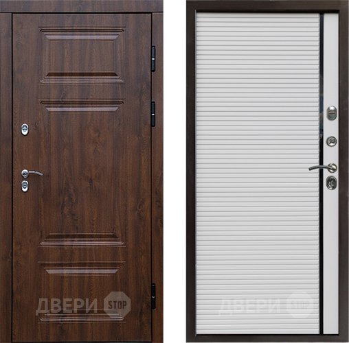 Входная металлическая Дверь Престиж TERMO с терморазрывом Премиум Орех Porte Белый в Одинцово