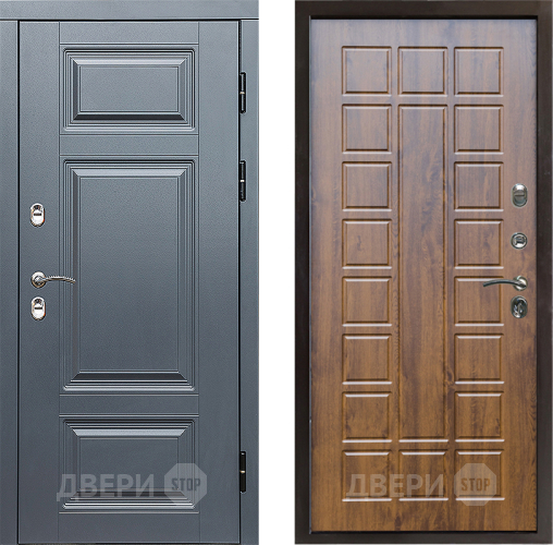 Входная металлическая Дверь Престиж TERMO с терморазрывом Премиум Грэй Престиж Дуб в Одинцово