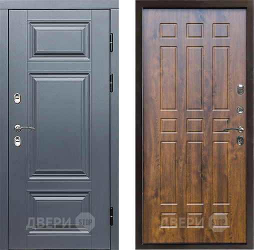 Входная металлическая Дверь Престиж TERMO с терморазрывом Премиум Грэй Спарта Дуб в Одинцово